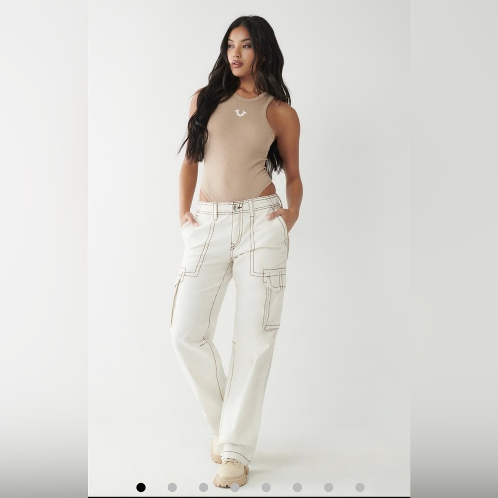 True Religion UO Exclusive Big T Military Cargo Jean Pants Women’s Size 27 NWT